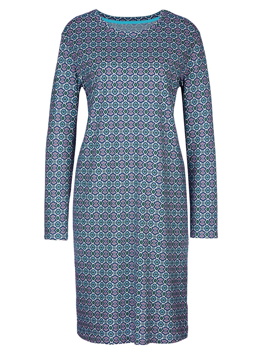 Women - Nightdress made of 100% Cotton in Turquoise, Motif, from the Spring Nights series by CALIDA