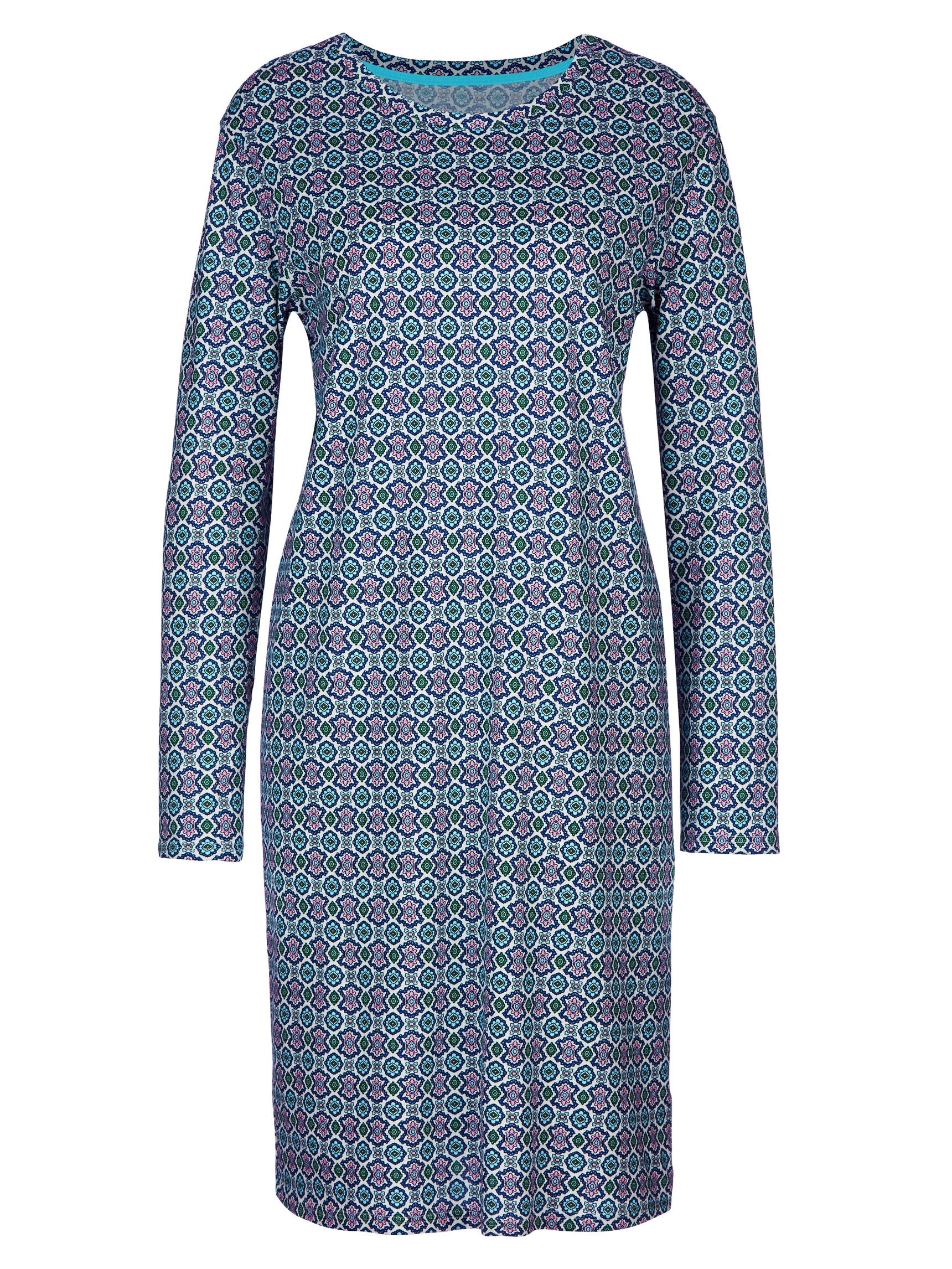 Women - Nightdress made of 100% Cotton in Turquoise, Motif, from the Spring Nights series by CALIDA