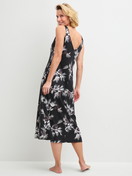 Women model is wearing  made of Modal in Black, Floral from the Glimmer M&M series by CALIDA, Back view