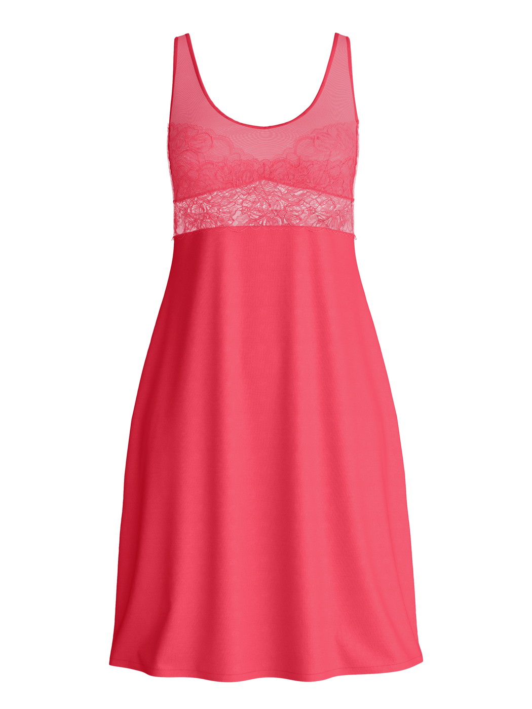 Femme - Chemise de nuit, longueur 95 cm en Modal de couleur Rose, Dentelle, de la série Favourites Love de CALIDA