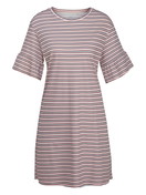 Femme - Chemise de nuit en 100% coton de couleur Rose, Rayée, de la série Favourites Dreams de CALIDA