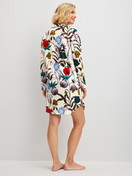 Women model is wearing  made of 100% Cotton in Beige, Floral from the Alpine M&M series by CALIDA, Back view