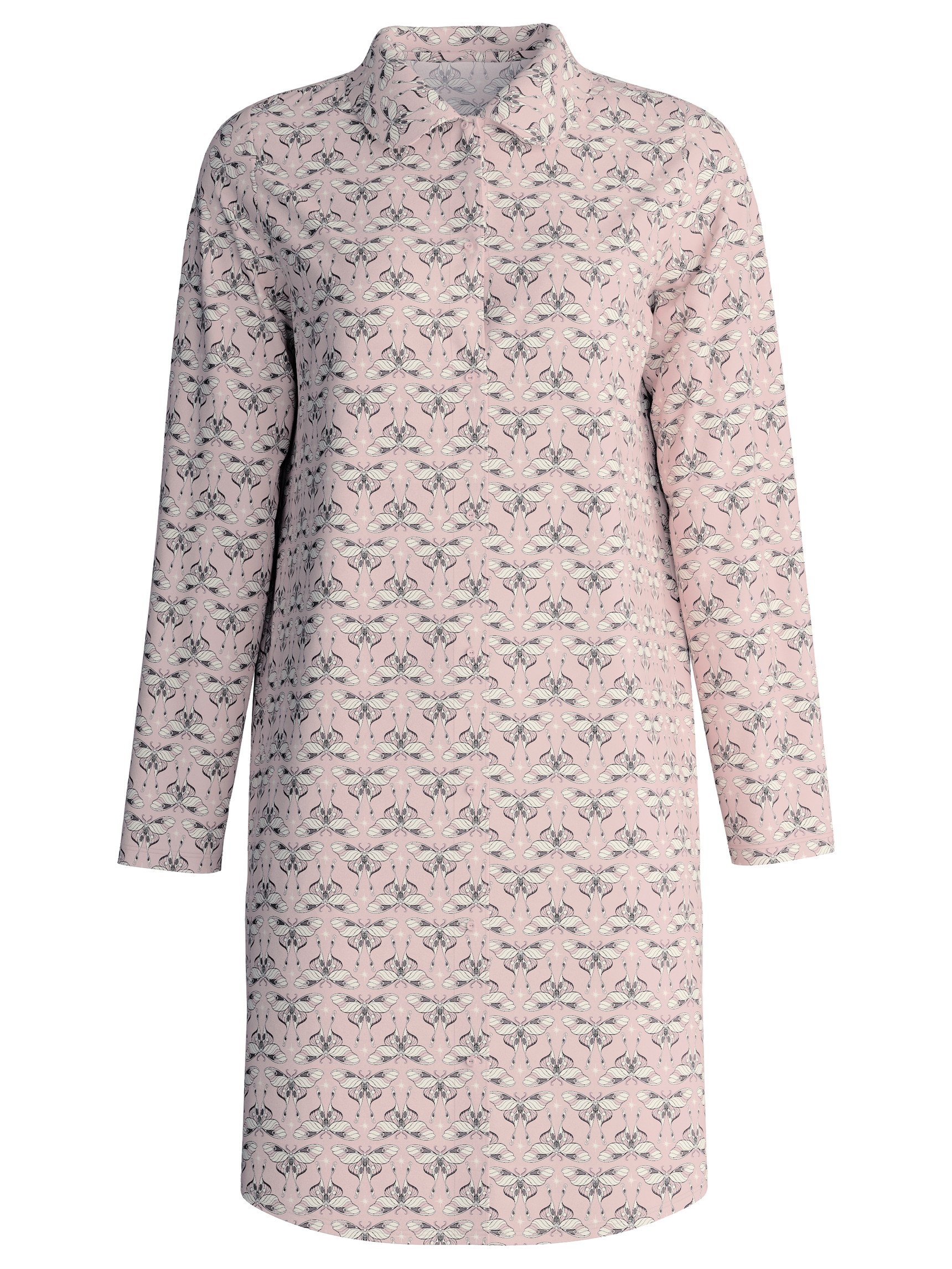 Donna - Camicia da notte a maniche lunghe – Lunghezza 95 cm in Modal di colore Rosa, Modello, della serie Favourites Seduction di CALIDA