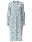 Damen - Langarm-Nachthemd, 110  cm aus 100% Baumwolle in Blau, Motiv aus Serie Midnight Love von CALIDA