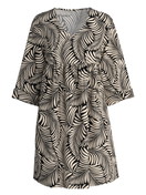 Damen - Kurzarm-Nachthemd, Länge 95 cm aus 100% Baumwolle in Schwarz, Floral aus Serie Favourites Sun von CALIDA