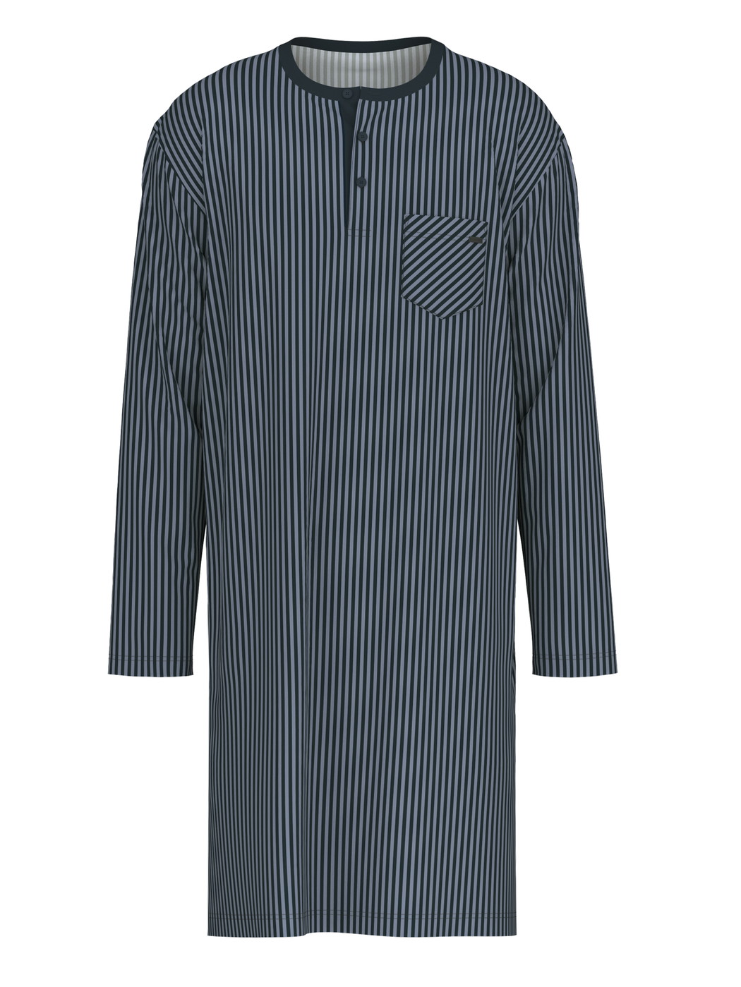 Uomo - Camicia da notte in 100% cotone di colore Blu, A righe, della serie Relax Streamline di CALIDA