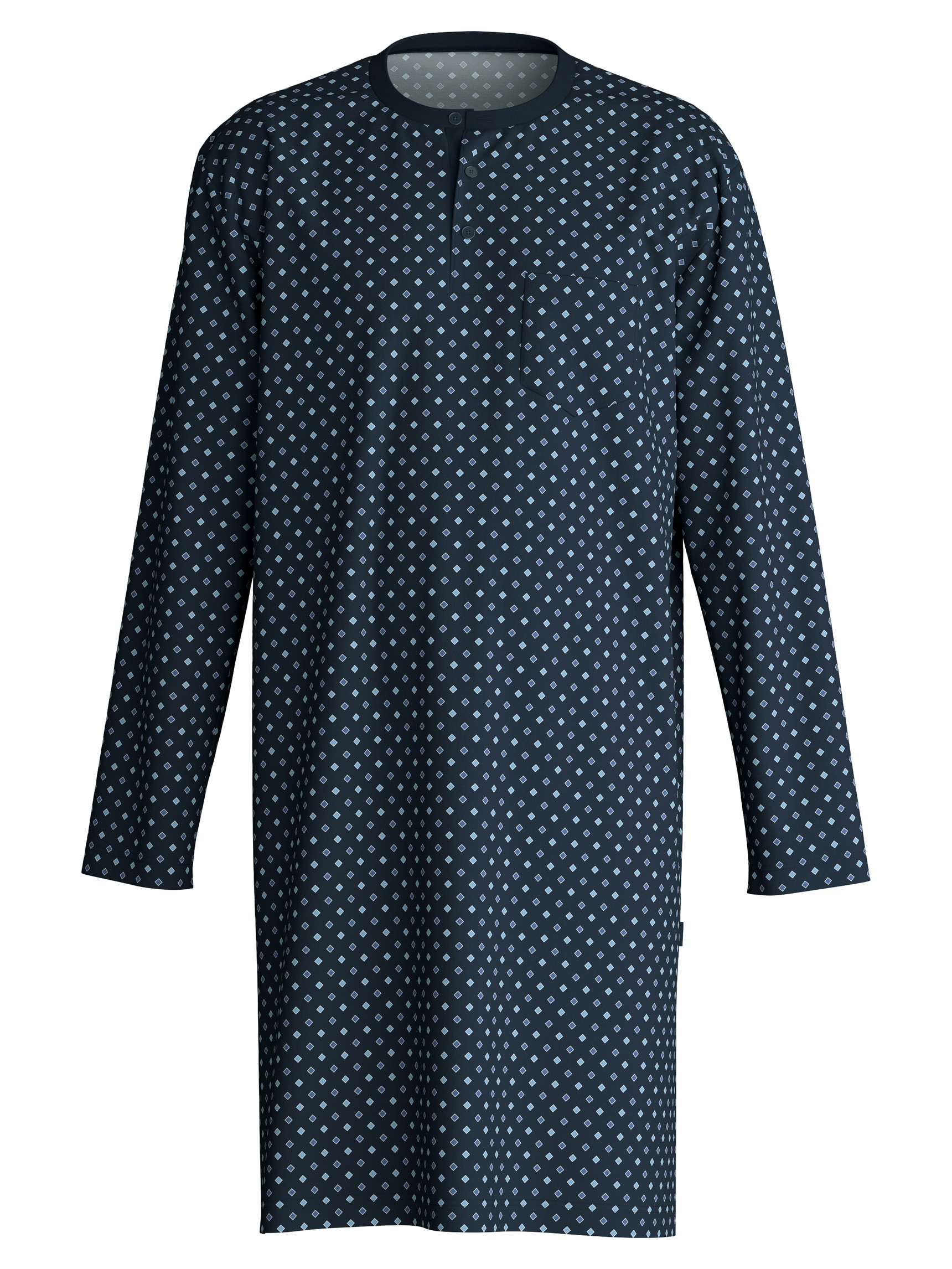 Men - Nightshirt made of 100% Cotton in Blue, Patterned, from the Relax Streamline series by CALIDA