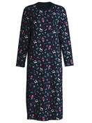Damen - Langarm-Nachthemd, Länge 120 cm aus 100% Baumwolle in Blau, Gemustert aus Serie Family & Friends von CALIDA