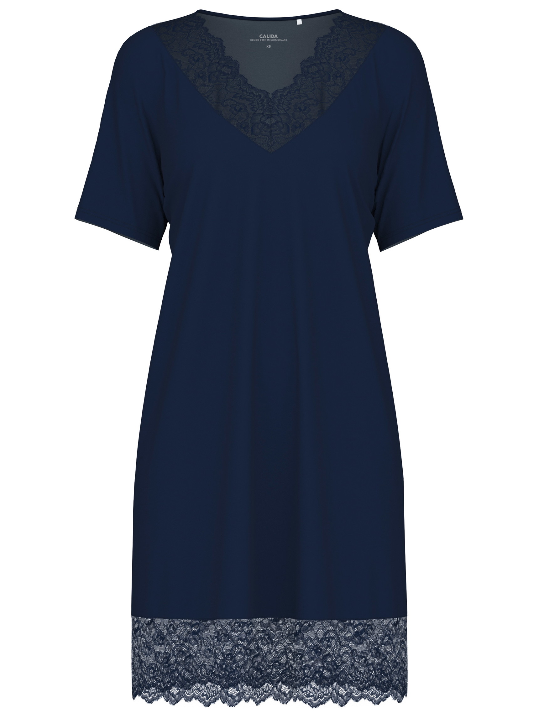 Donna - Camicia  notte in Modal di colore Blu, Pizzo, della serie Elegant Dreams di CALIDA