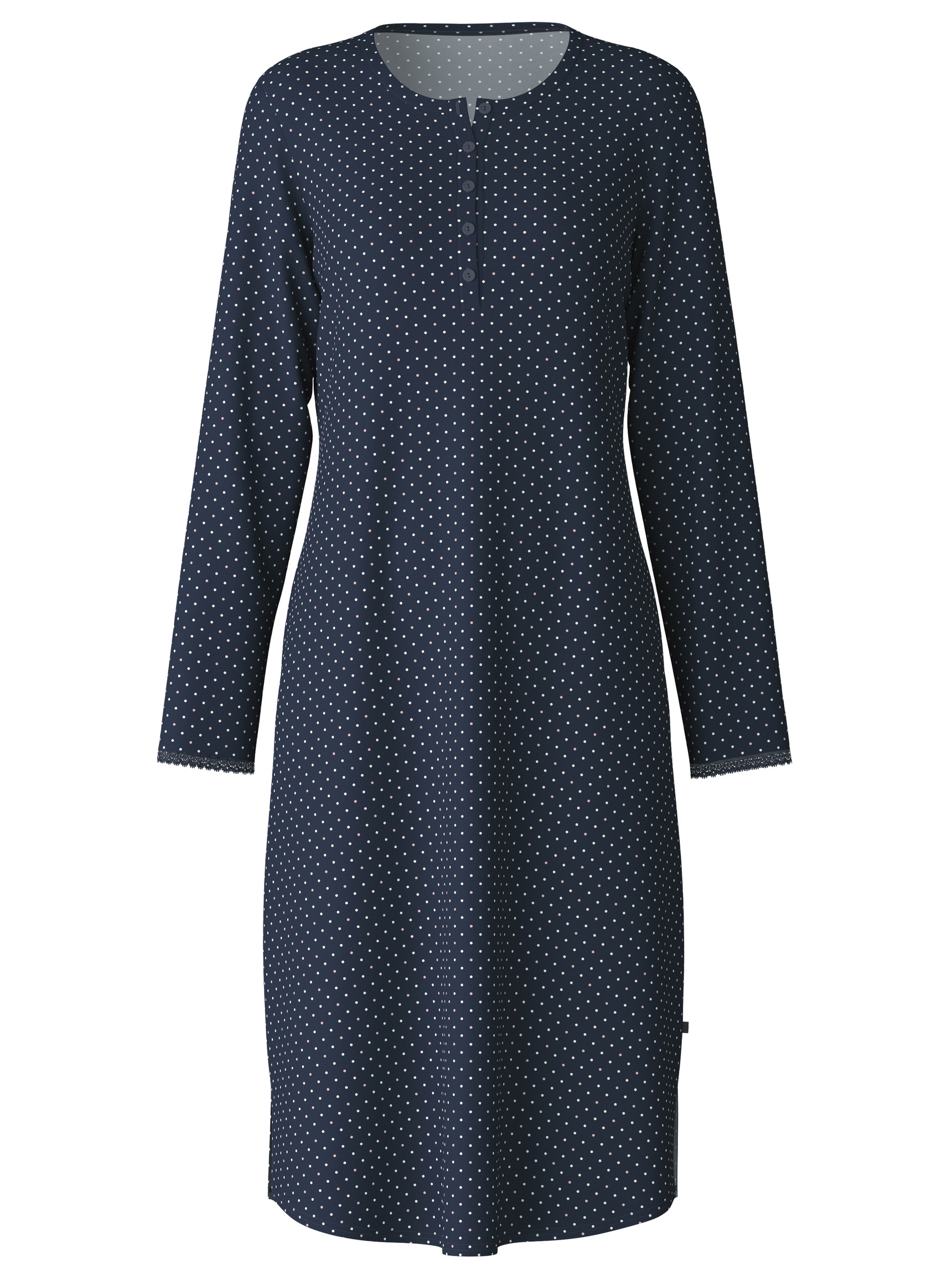 Femme - Chemise de nuit en 100% coton de couleur Bleu, Motif, de la série Midnight Dreams de CALIDA