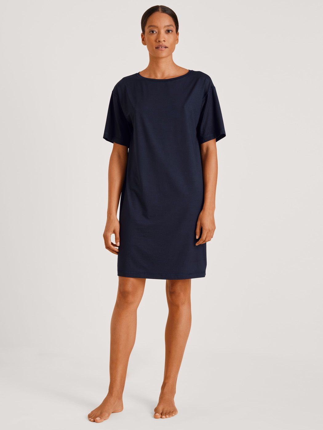 Women - Nightdress made of Modal in Blue, Unicoloured, from the DSW Balancing series by CALIDA, Front view