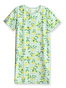 Kids - Short-sleeved nightshirt made from pure organic cotton made of 100% Cotton in Green, Patterned, from the Kids Fruits series by CALIDA, Front view, White background