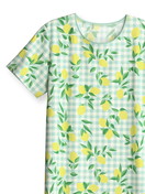Kids - Short-sleeved nightshirt made from pure organic cotton made of 100% Cotton in Green, Patterned, from the Kids Fruits series by CALIDA, Front view, White background