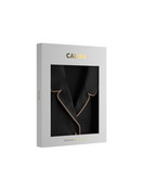 Damen - Langarm-Nachthemd aus TENCEL™ Modal und Seide aus Modal in Schwarz, Einfarbig aus Serie Moonlight Dreams von CALIDA, Freisteller, Weißer Hintergrund