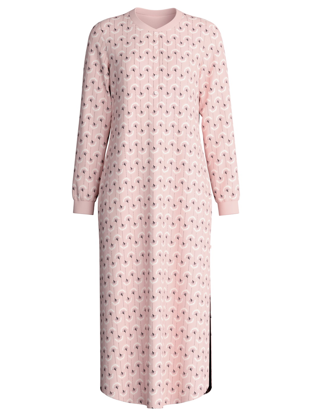 Femme - Chemise de nuit manches longues – Longueur 130 cm en 100% coton de couleur Rose, Floral, de la série Midnight Flowers de CALIDA, Emballage