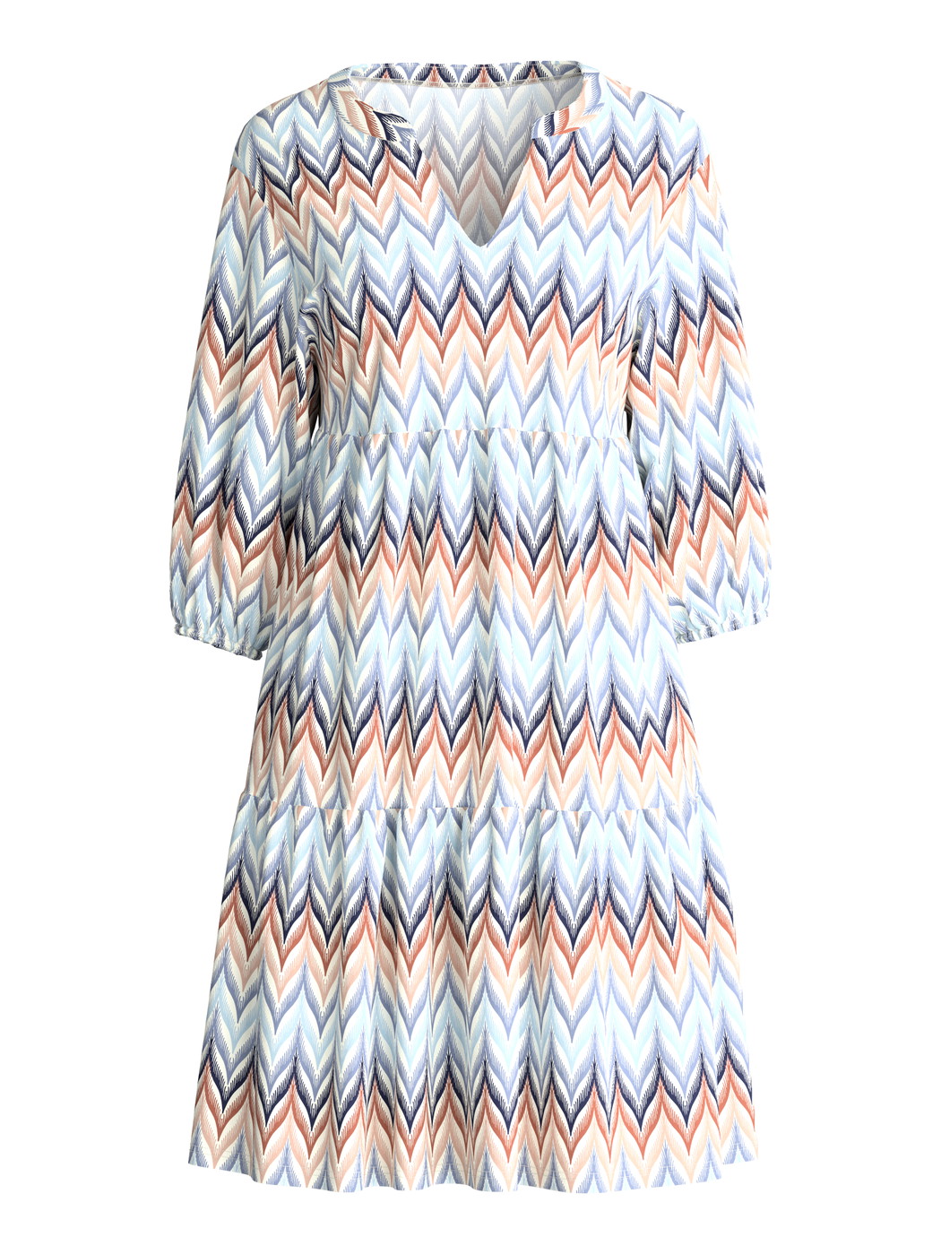Women - Nightdress, length 95 cm made of 100% Cotton in Blue, Patterned, from the Favourites Tiles series by CALIDA