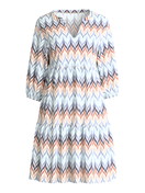 Women - Nightdress, length 95 cm made of 100% Cotton in Blue, Patterned, from the Favourites Tiles series by CALIDA