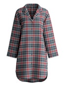 Donna - Camicia da notte in flanella, lunghezza 95 cm in 100% cotone di colore Blu, A scacchi, della serie Holiday Dreams di CALIDA