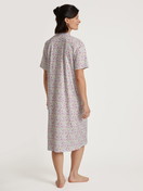 Women model is wearing Nightdress, length 110 cm made of 100% Cotton in Pink, Floral from the Soft Cotton series by CALIDA, Back view