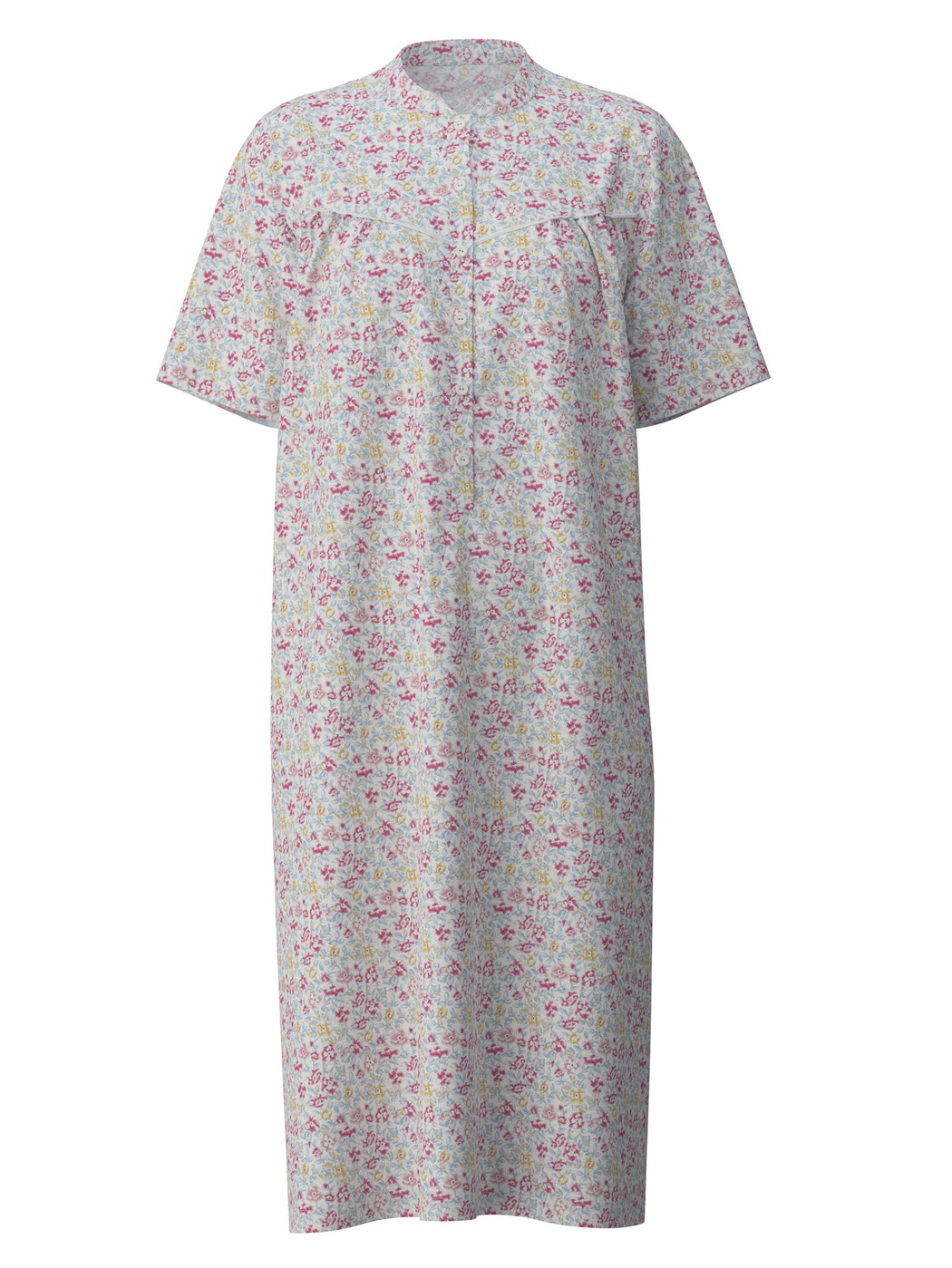 Women - Nightdress, length 110 cm made of 100% Cotton in Pink, Floral, from the Soft Cotton series by CALIDA