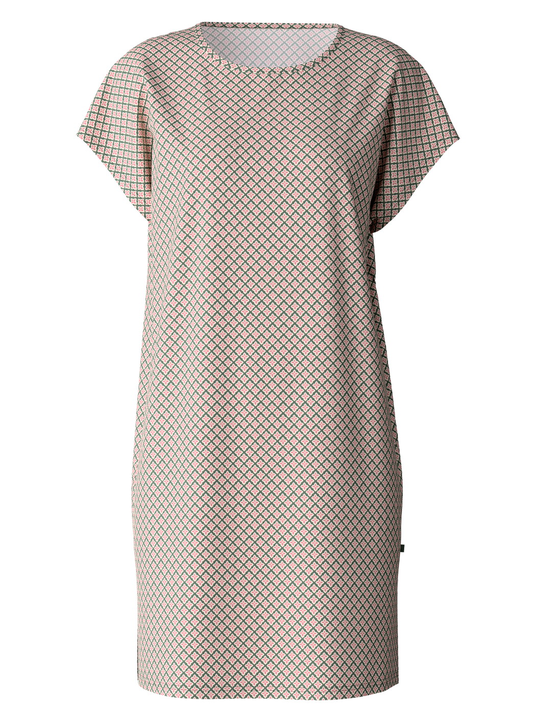 Women - Sleepshirt, length 90cm made of 100% Cotton in Green, Floral, from the Grounded Nights series by CALIDA