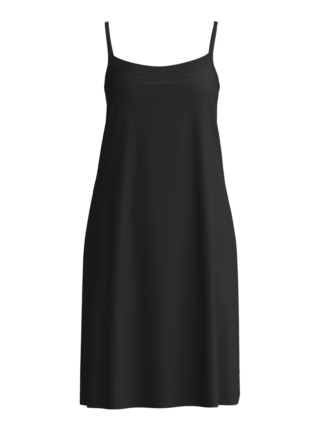 Damen - Nachthemd mit Spaghettiträgern, Länge 95 cm aus Modal in Schwarz, Einfarbig aus Serie Balancing Dreams von CALIDA