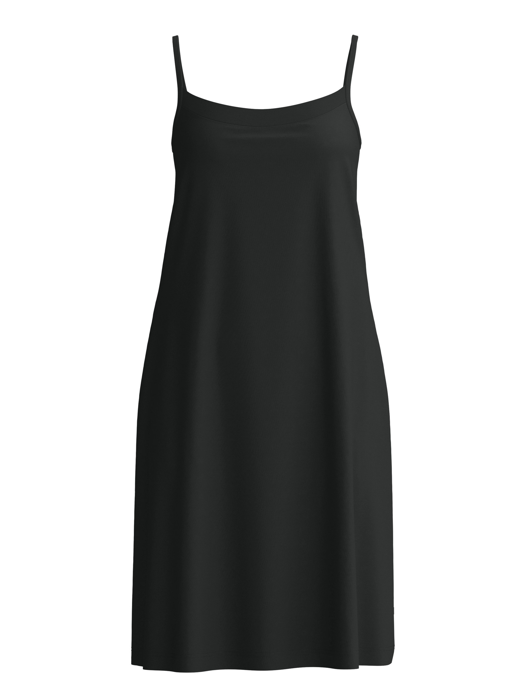 Donna - Camicia da notte con spalline sottili, lunghezza 95 cm in Modal di colore Nero, Tinta unita, della serie Balancing Dreams di CALIDA