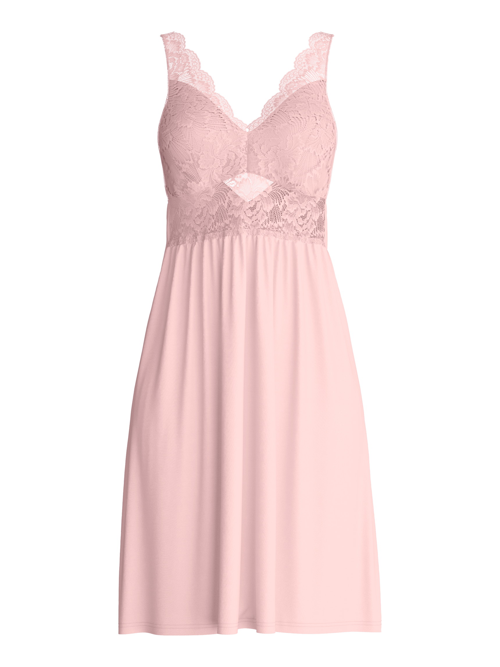Women - Nightdress, length 95 cm made of Modal in Pink, Lace, from the Elegant Dreams series by CALIDA