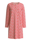 Damen - Langarm-Nachthemd, Länge 100 cm aus 100% Baumwolle in Rot, Gemustert aus Serie Fruity Dreams von CALIDA