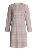 Women - Long-sleeve nightdress, length 100 cm made of 100% Cotton in Blue, Patterned, from the Graphic Nights series by CALIDA