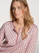 Women - Nightdress, length 100cm made of 100% Cotton in Pink, Motif, from the Lovely Nights series by CALIDA, Detail