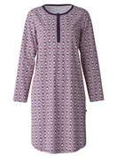 Donna - Nightdress, lunghezza 100cm in 100% cotone di colore Viola, Floreale, della serie Lovely Nights di CALIDA
