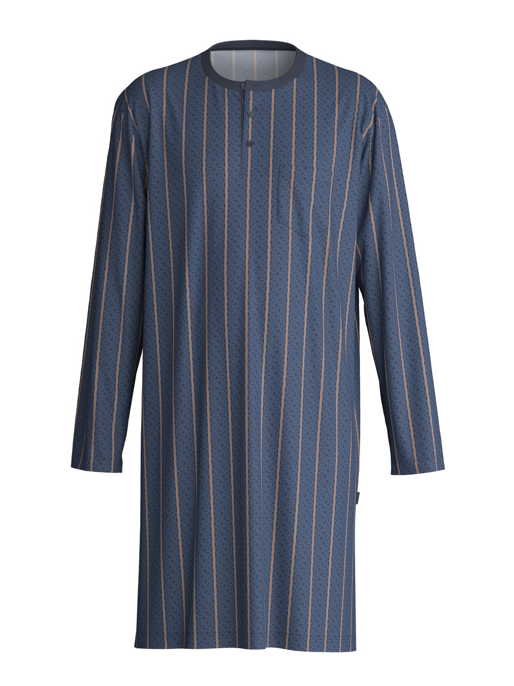 Men - Nightshirt made of 100% Cotton in Blue, Striped, from the Relax Imprint 1 series by CALIDA