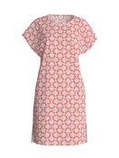 Femme - Chemise de nuit à manches courtes, longueur 95 cm en 100% coton de couleur Rouge, À motifs, de la série Cotton Special de CALIDA