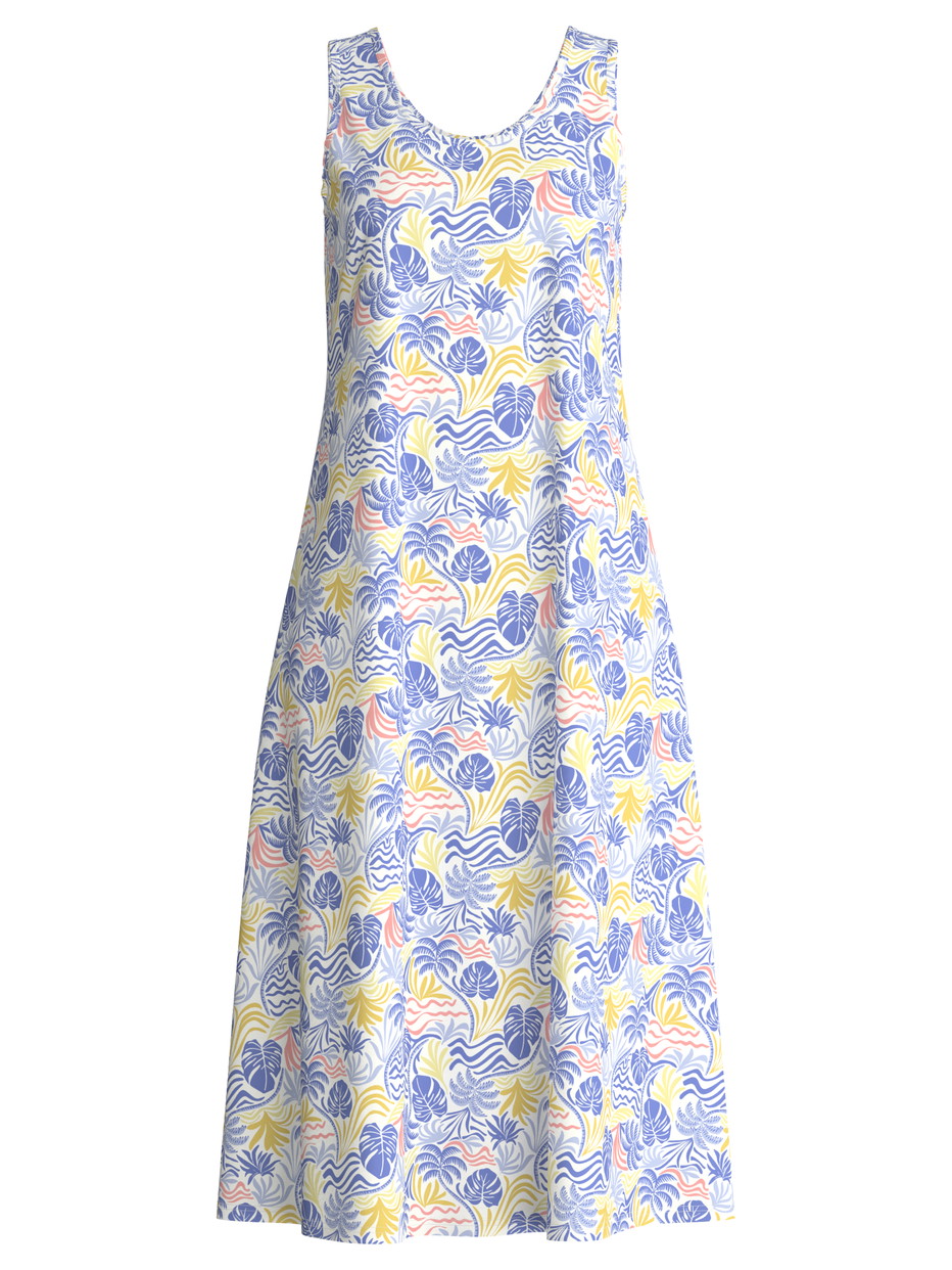 Damen - Nachthemd, Länge 125 cm aus 100% Baumwolle in Blau, Floral aus Serie Coastal Dreams von CALIDA