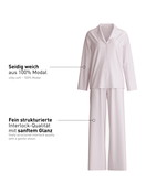 Women - Pyjamas with buttons made of Modal in Purple, Striped, from the Striped Dreams series by CALIDA