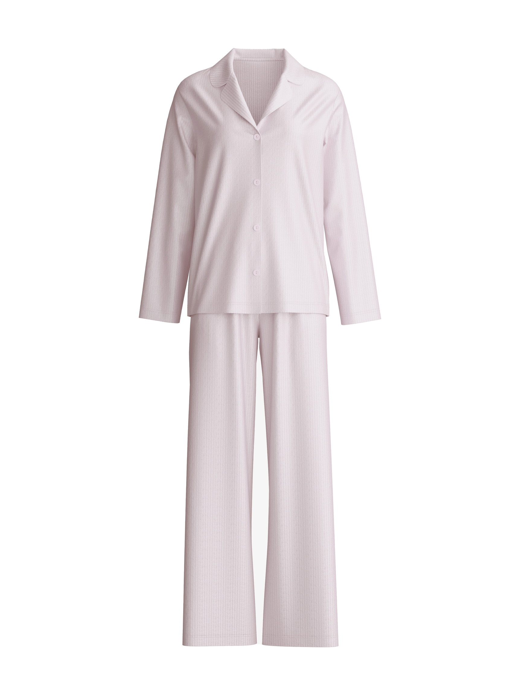 Damen - Pyjama aus TENCEL™ mit Knöpfen aus Modal in Violett, Gestreift aus Serie Striped Dreams von CALIDA