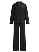 Women - Pyjamas with buttons made of Modal in Black, Striped, from the Striped Dreams series by CALIDA
