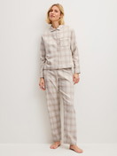 Women model is wearing  made of Cotton in Brown, Checked from the Plaid Dreams series by CALIDA, Front view