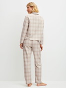 Women model is wearing  made of Cotton in Brown, Checked from the Plaid Dreams series by CALIDA, Back view