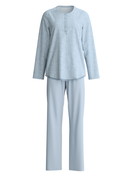 Damen - Pyjama, lang aus 100% Baumwolle in Blau, Gemustert aus Serie Midnight Dreams von CALIDA