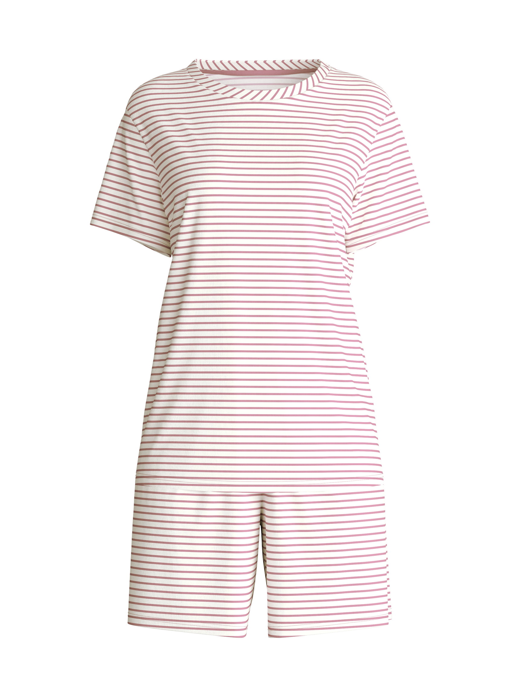 Women - Short pyjamas made of 100% Cotton in Purple, Striped, from the Nightwear Xtra series by CALIDA