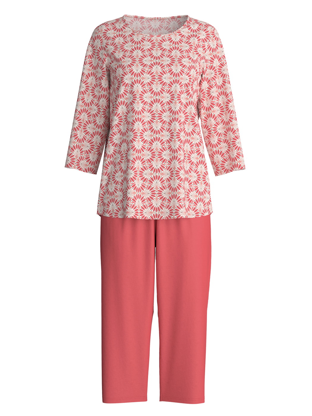 Women - Capri Pyjama made of 100% Cotton in Red, Patterned, from the Cotton Special series by CALIDA