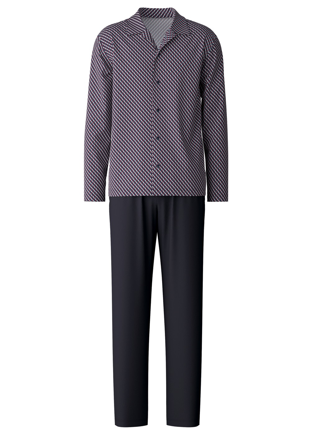 Homme - Pyjama à boutons en 100% coton de couleur Bleu, À carreaux, de la série Relax Imprint de CALIDA