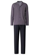 Homme - Pyjama à boutons en 100% coton de couleur Bleu, À carreaux, de la série Relax Imprint de CALIDA
