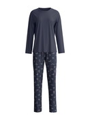 Femme - Pyjama en 100% coton de couleur Bleu, Motif, de la série Family & Friends de CALIDA