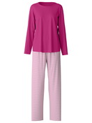 Women - Pyjamas, long made of 100% Cotton in Red, Patterned, from the Cotton Special series by CALIDA