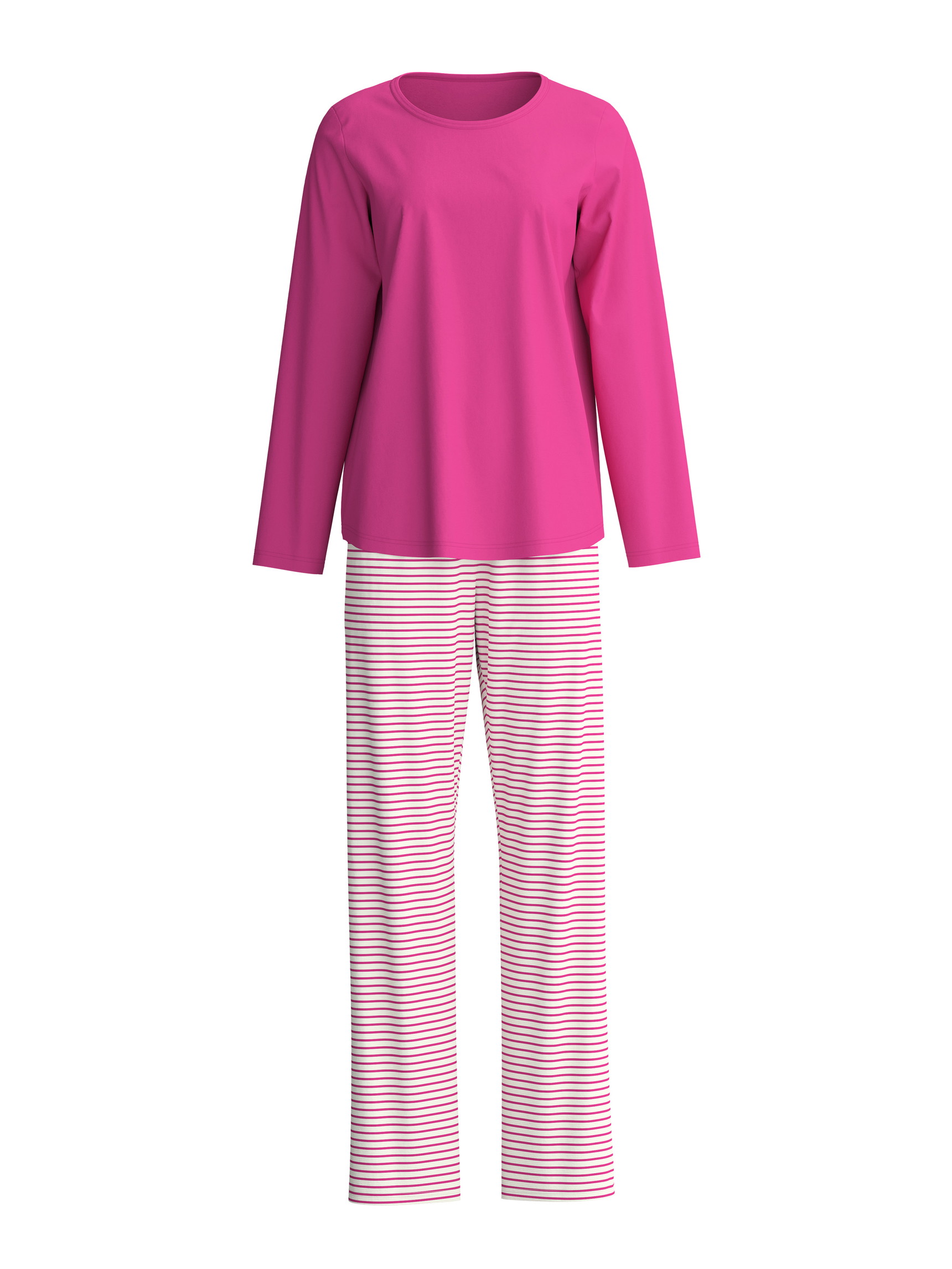 Women - Pyjamas, long made of 100% Cotton in Red, Patterned, from the Cotton Special series by CALIDA