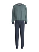 Uomo - Pigiama con polsini in 100% cotone di colore Verde, Modello, della serie Relax Comfy 3 di CALIDA