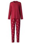 Women - Pyjamas, long made of 100% Cotton in Red, Motif, from the Family & Friends series by CALIDA